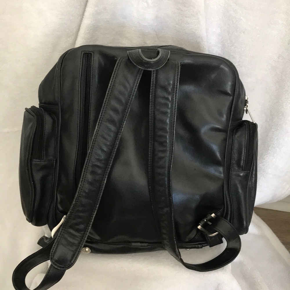 Brookstone All Leather Backpack - Picture 2 of 4